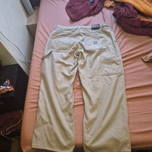 Stanley Men's Khaki Work Cargo Pants with Tool Pockets